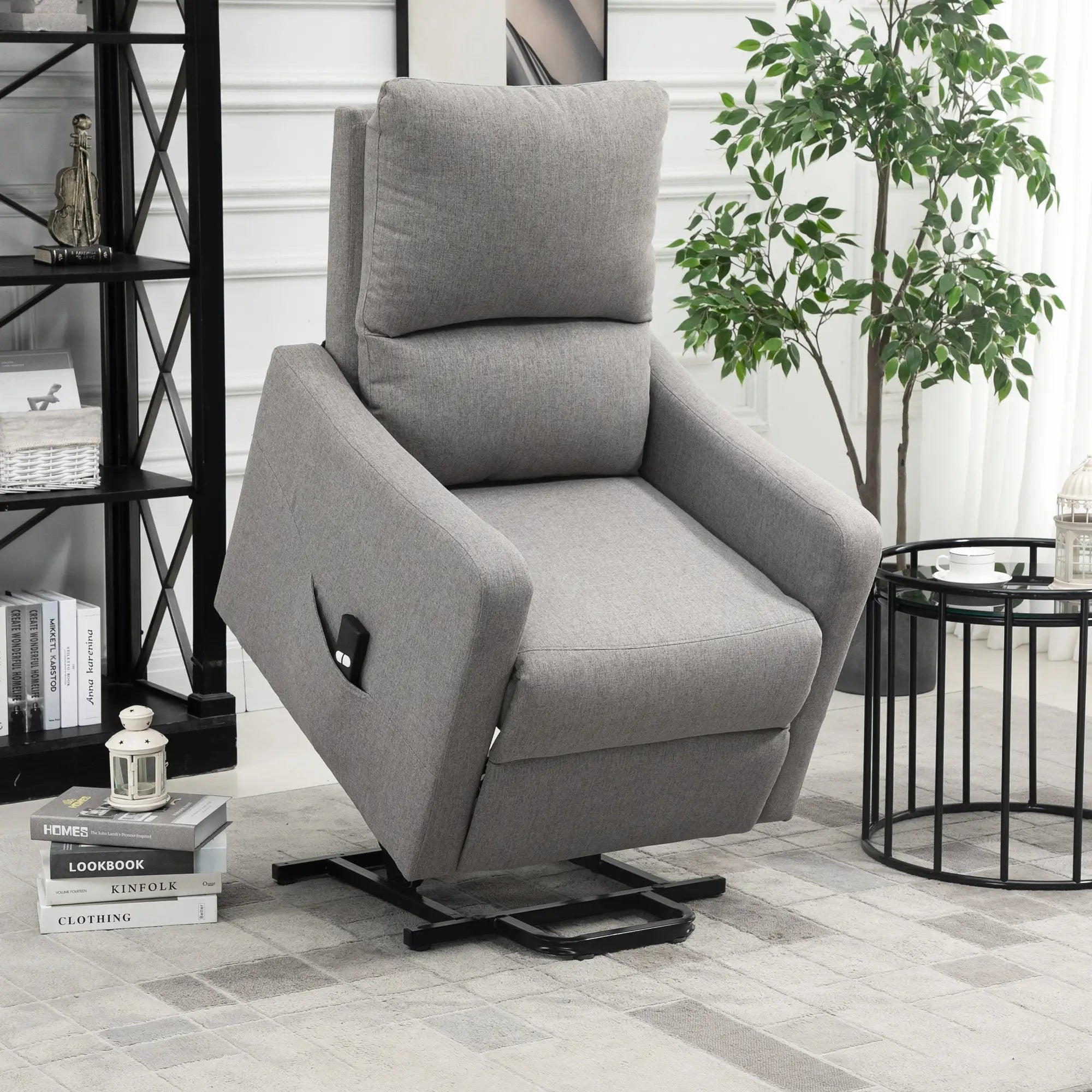Electric Lift Recliner Chair, Power Chaise Lounge, Remote Control, Side Pocket Electric Power Lift Chairs at Gallery Canada