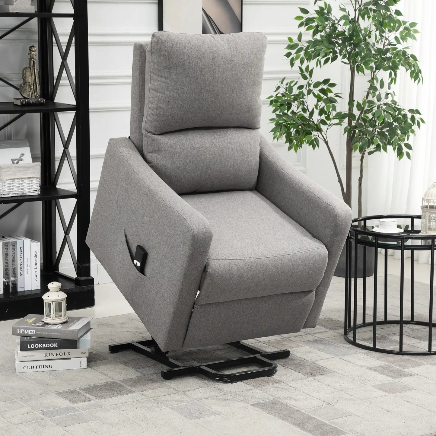 Electric Lift Recliner Chair, Power Chaise Lounge, Remote Control, Side Pocket Electric Power Lift Chairs at Gallery Canada