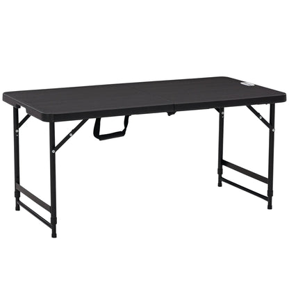 Foldable Patio Dining Table for 4, Height Adjustable, Dark Grey Patio Dinning Tables at Gallery Canada