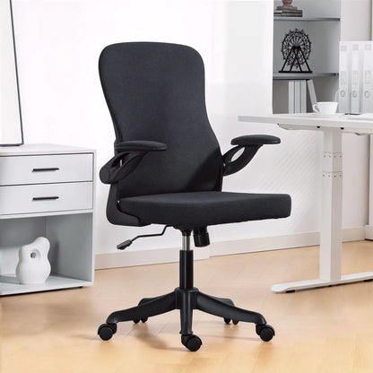 Ergonomic Office Chair, Adjustable Lumbar Support, Flip Up Armrests, Black Task Chairs at Gallery Canada