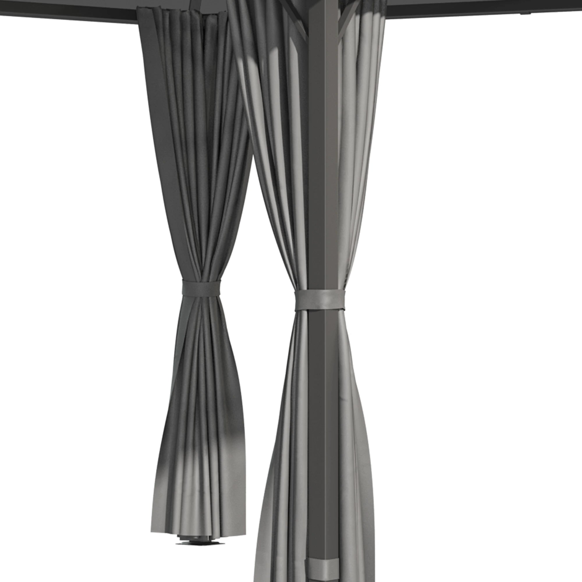 10' X 10' Hardtop Gazebo Canopy, Dark Grey Gazebos at Gallery Canada