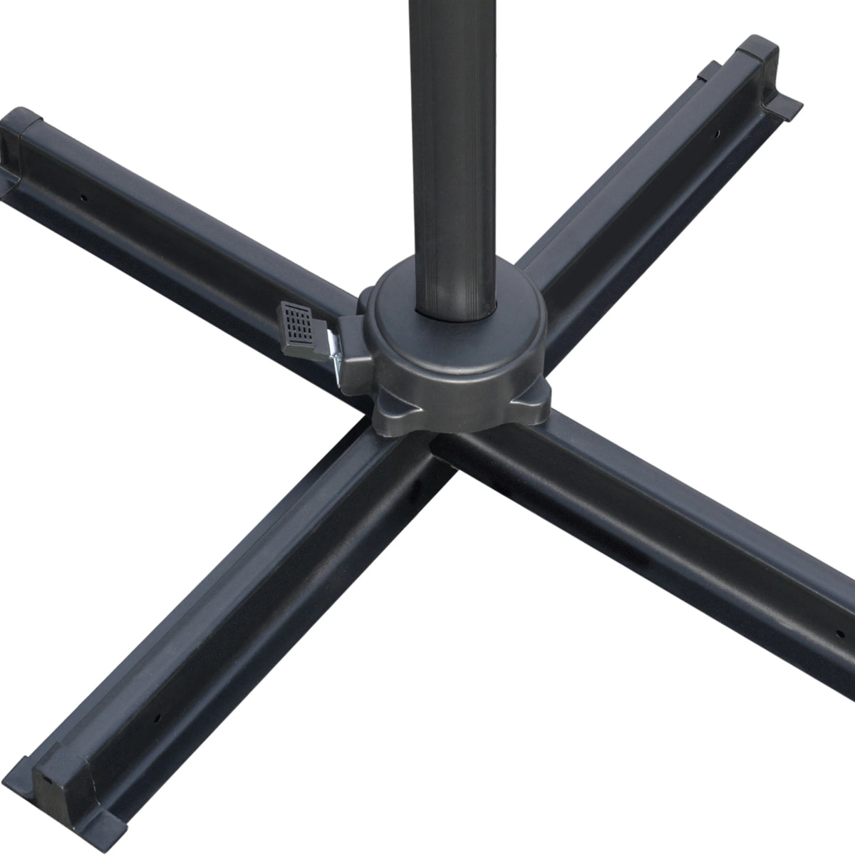 9ft Square Cantilever Patio Umbrella, Crank Handle, Tilt, Dark Grey Cantilever Umbrellas at Gallery Canada