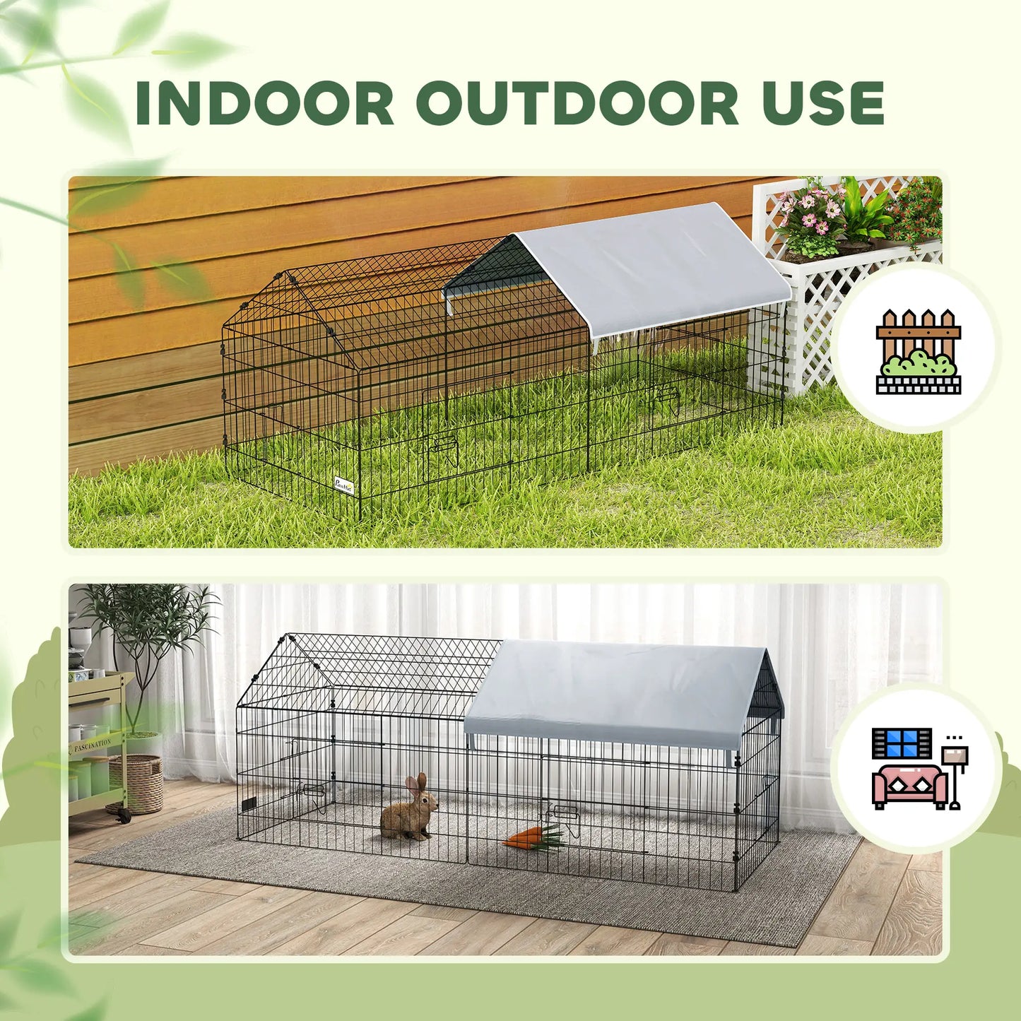73" Small Animal Cage With Roof, Indoor Outdoor Use, Silver Chicken Coops at Gallery Canada