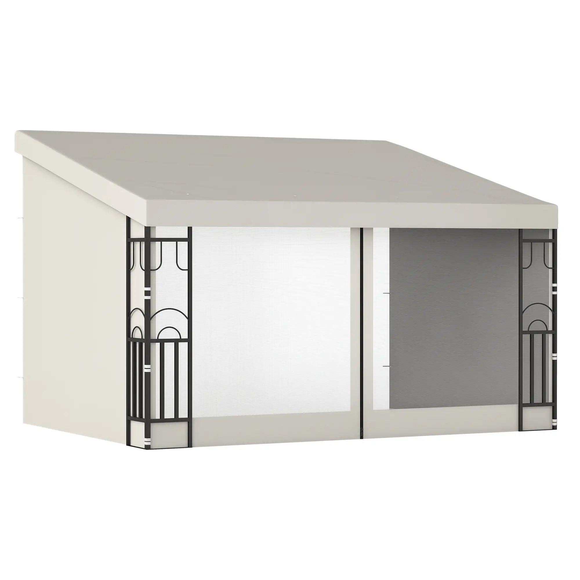 10' x 13' Outdoor Pergola, UV Resistant, with Curtains, Beige Pergolas at Gallery Canada