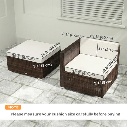 Water-Repellent Patio Loveseat Cushion, 23.6" x23.6", Cream Patio Chair Cushions at Gallery Canada