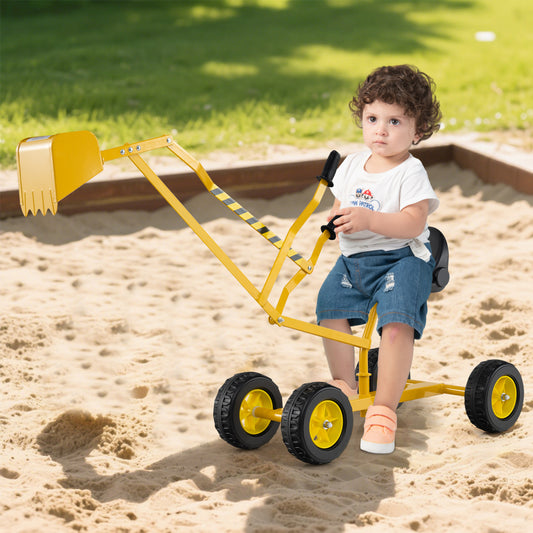 Kids Sand Digger, 2-Handed Controls, Flexible Shovel, Yellow Sandboxes Yellow at Gallery Canada