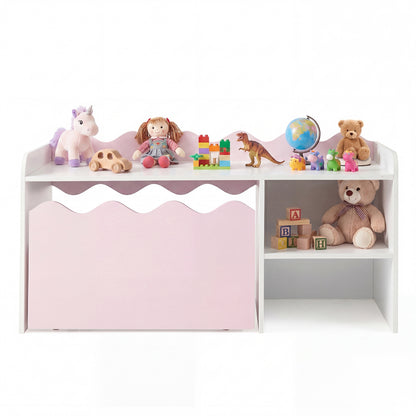 Scalloped Kids Bookshelf, Toy Storage Organizer, Pink Kids Storage at Gallery Canada