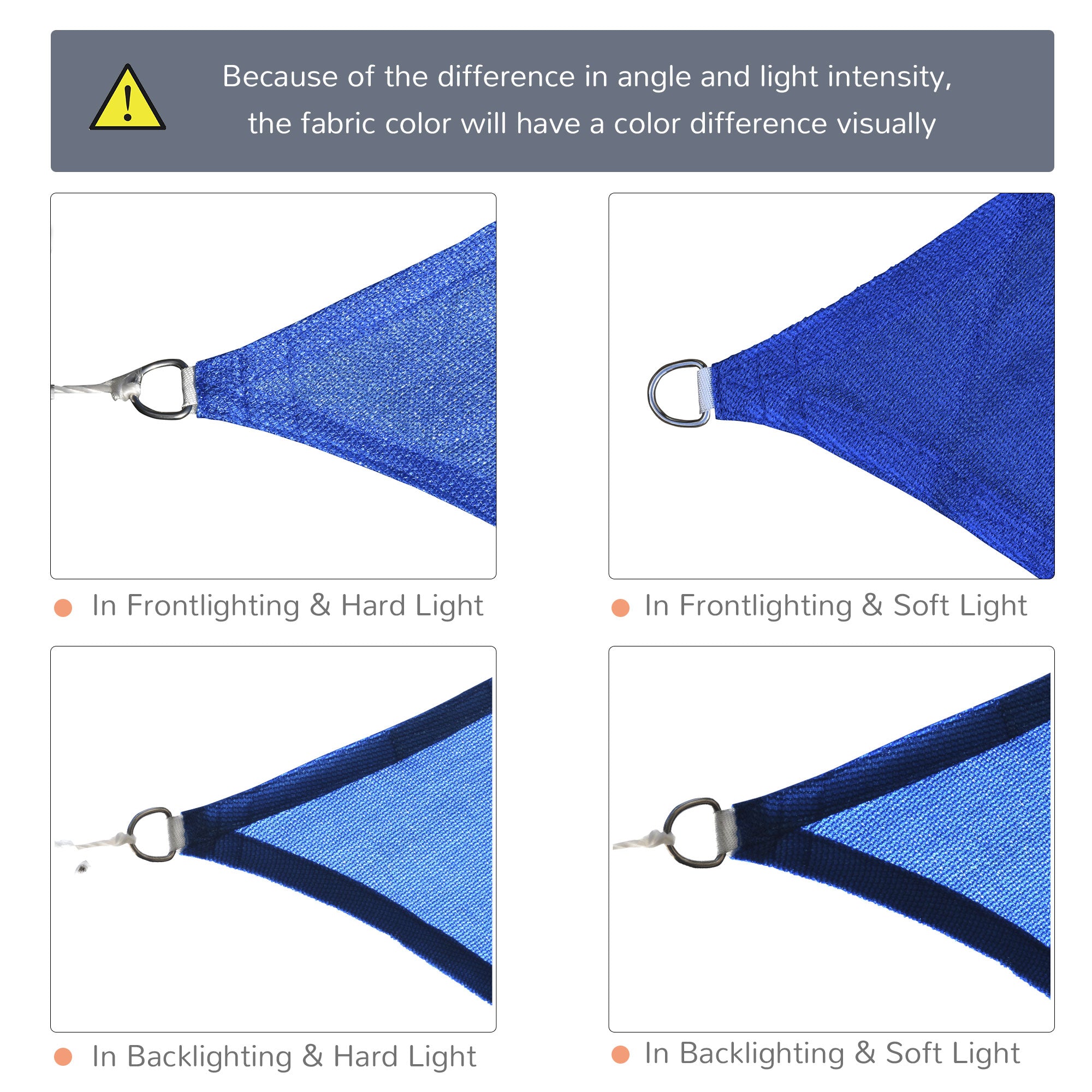 Rectangle 20'x 16' Sun Shade Sail Top Cover Fabric Outdoor Shelter Backyard Window Garden Carrying Bag Blue Shade Sails at Gallery Canada