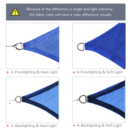 Rectangle 20'x 16' Sun Shade Sail Top Cover Fabric Outdoor Shelter Backyard Window Garden Carrying Bag Blue Shade Sails at Gallery Canada