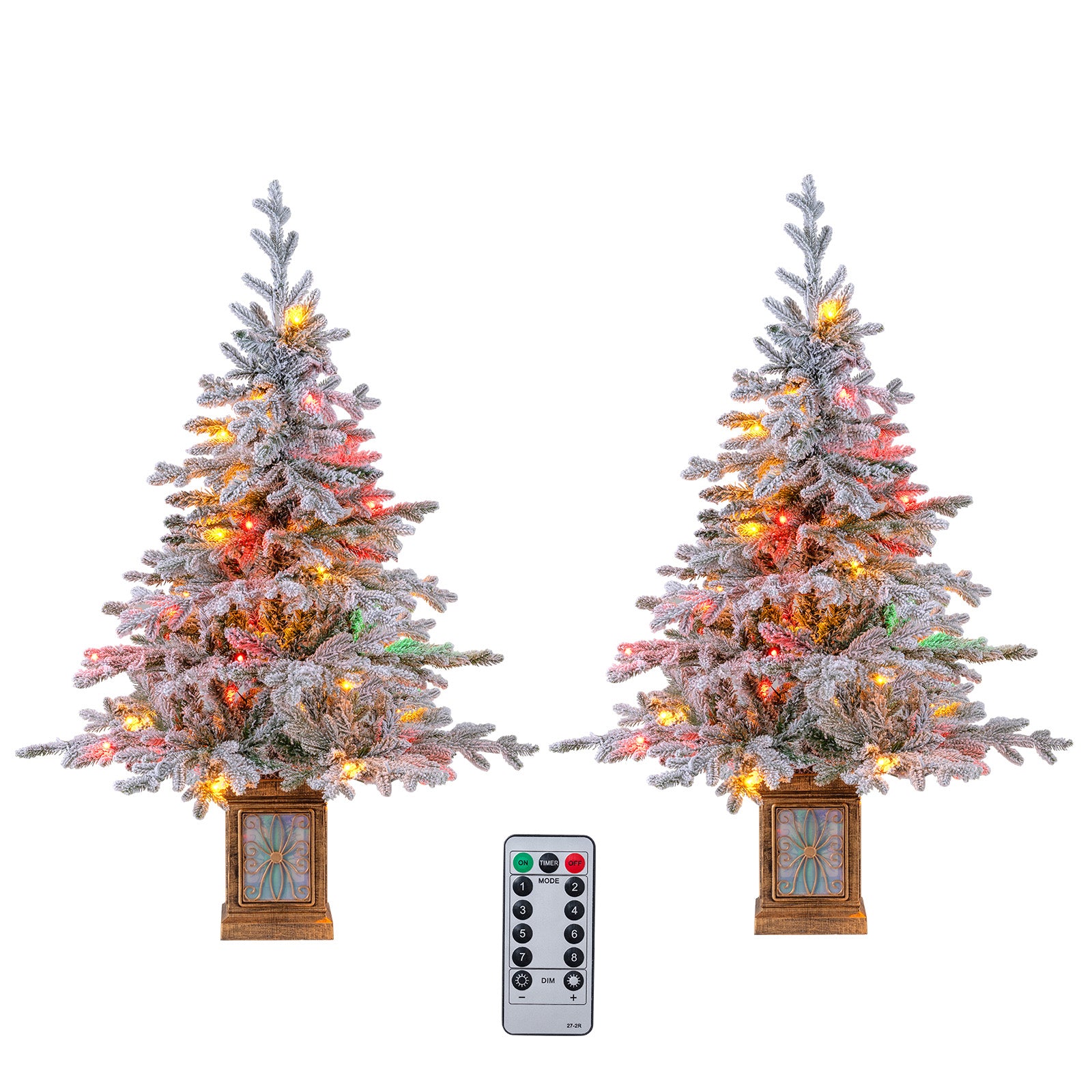4 FT Artificial Christmas Tree Set of 2, White Christmas Tree at Gallery Canada