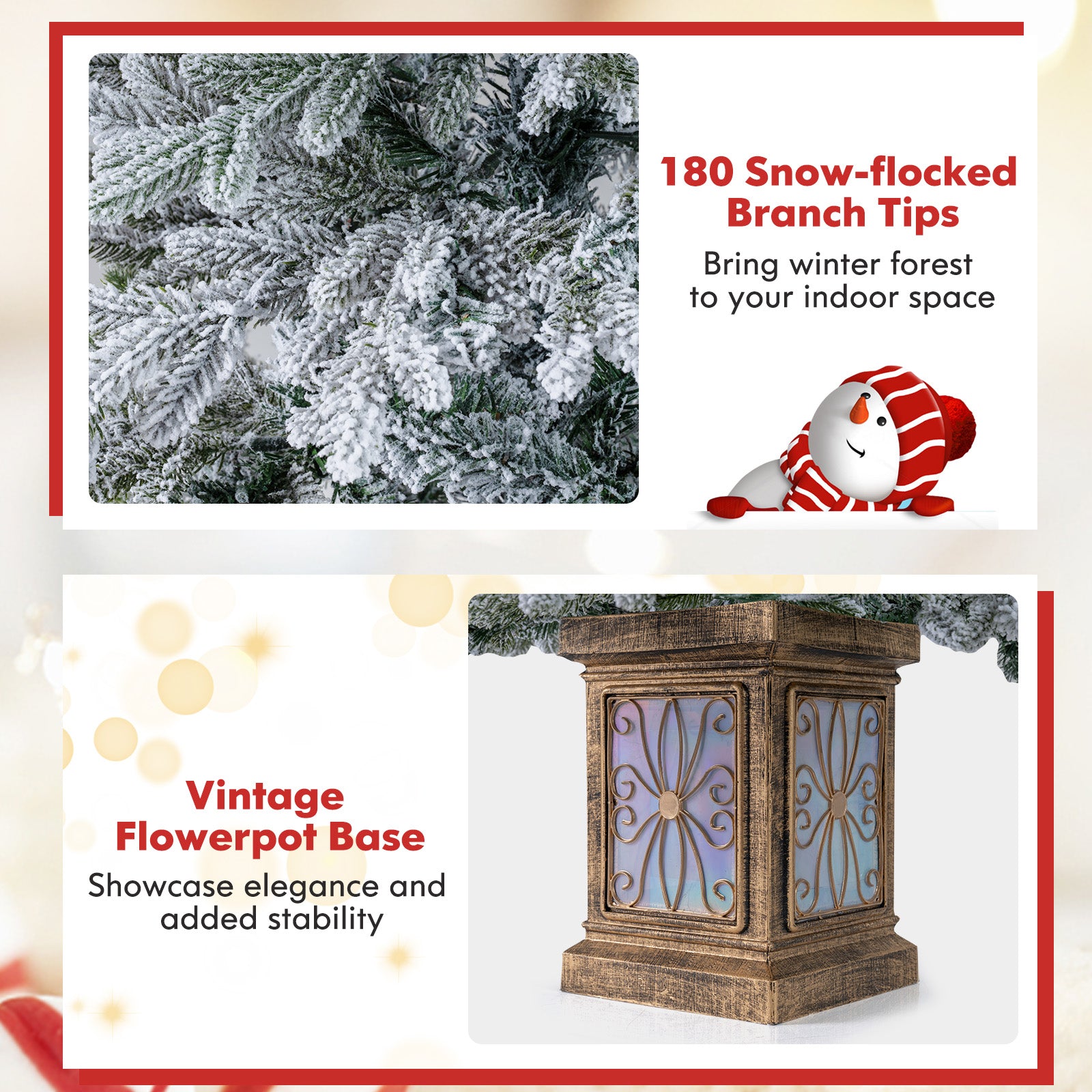 4 FT Artificial Christmas Tree Set of 2, White Christmas Tree at Gallery Canada