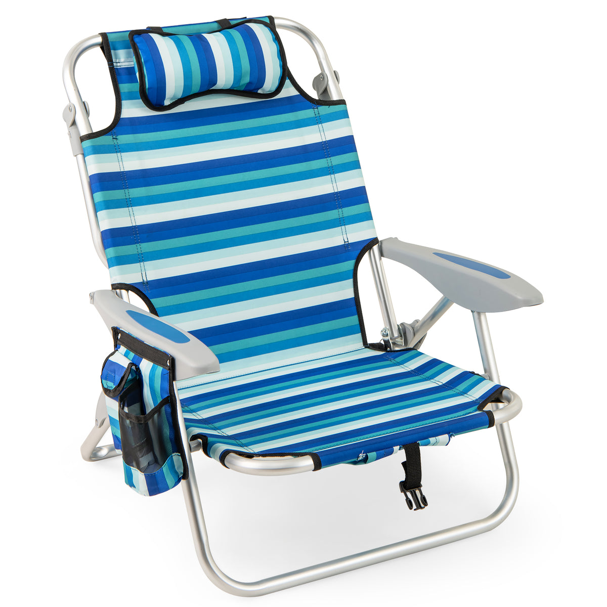 Folding Beach Chair, 4-Position Adjustable Backrest Beach & Lawn Chairs at Gallery Canada