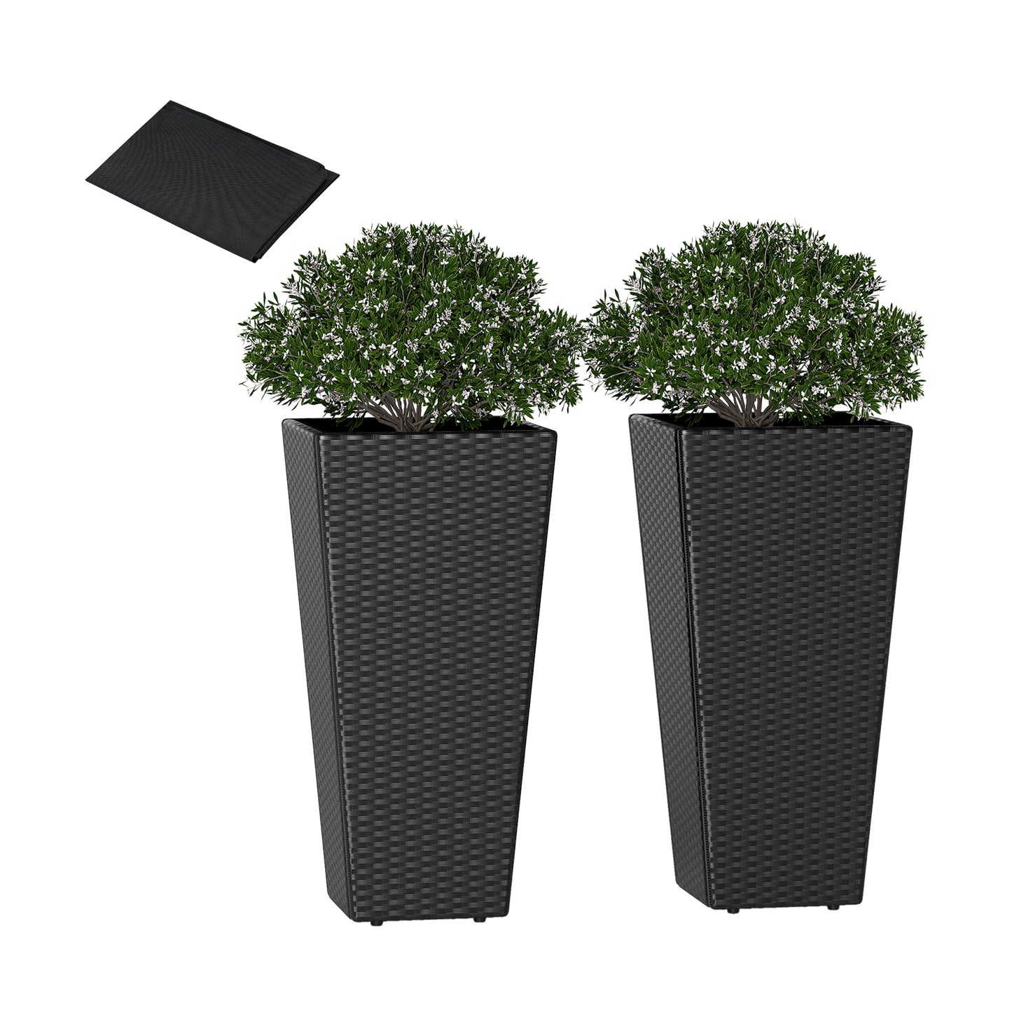 Set Of 2, 30 Inch Tall Flower Pot, Open-Ended Base Raised Garden Beds at Gallery Canada