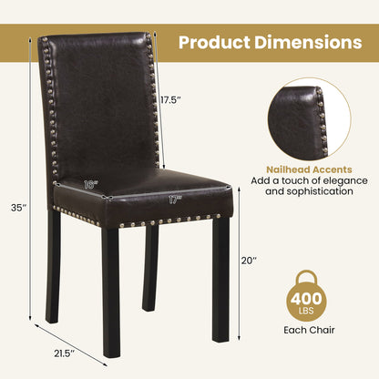 Set of 4 Faux Leather Parsons Dining Chairs Dining Chairs at Gallery Canada