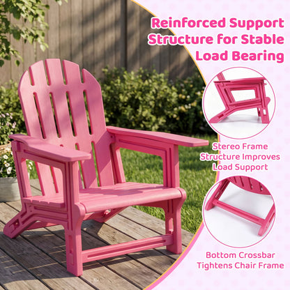 Set of 2 Kids Outdoor Patio Seating, Pink Adirondack Chairs at Gallery Canada