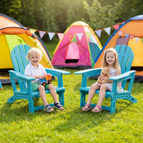Kids Outdoor Patio Seating Set of 2, Turquoise