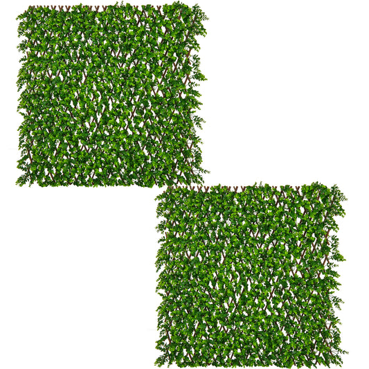 Expandable Fence Privacy Screen, Faux Eucalyptus Fencing Panel, Green Decorative Fencing & Flooring Green at Gallery Canada