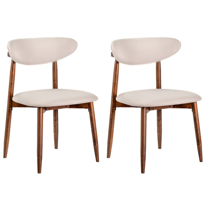 Fabric Upholstered Dining Chairs, Set of 2, Beige Dining Chairs Beige at Gallery Canada
