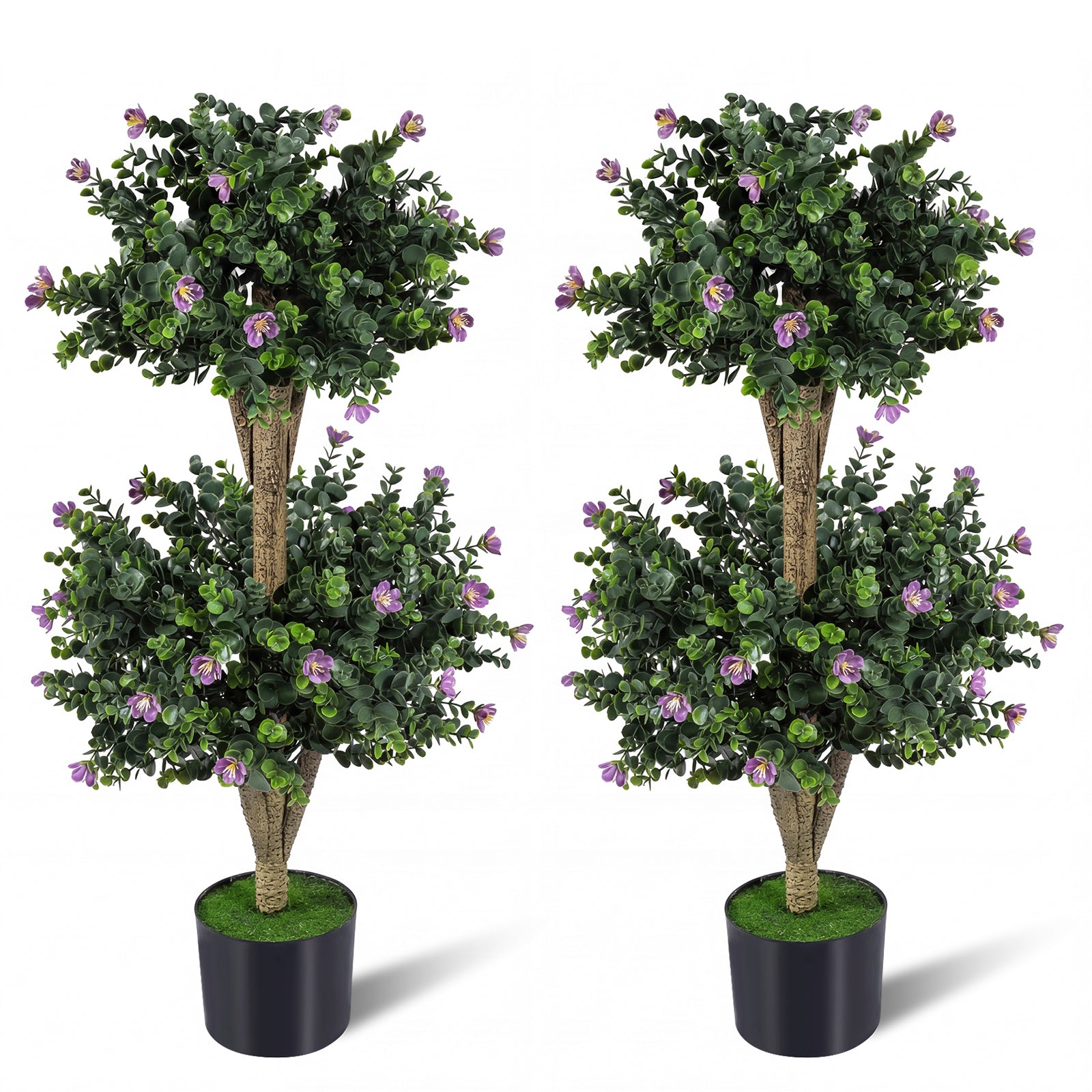 Set Of 2 Faux Bush Plant, 41 Blossoms, Multicolor Faux Plants at Gallery Canada