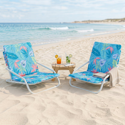 Set Of 2 Folding Beach Chairs, Padded Seat, For Camping Beach & Lawn Chairs at Gallery Canada