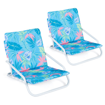Set Of 2 Folding Beach Chairs, Padded Seat, For Camping Beach & Lawn Chairs at Gallery Canada