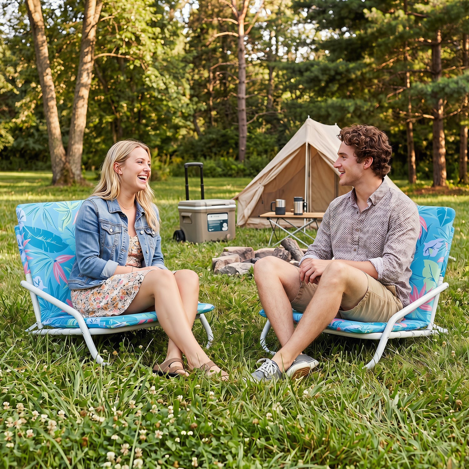 Set Of 2 Folding Beach Chairs, Padded Seat, For Camping Beach & Lawn Chairs at Gallery Canada
