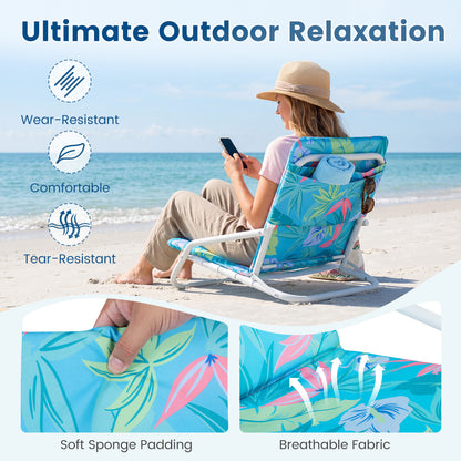 Set Of 2 Folding Beach Chairs, Padded Seat, For Camping Beach & Lawn Chairs at Gallery Canada