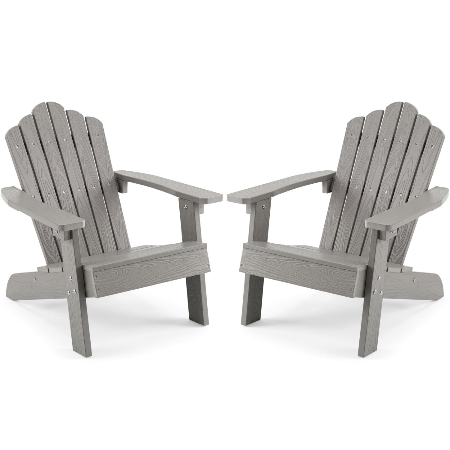 Set of 2 Kids Adirondack Chairs Outdoor, Grey Adirondack Chairs Gray at Gallery Canada