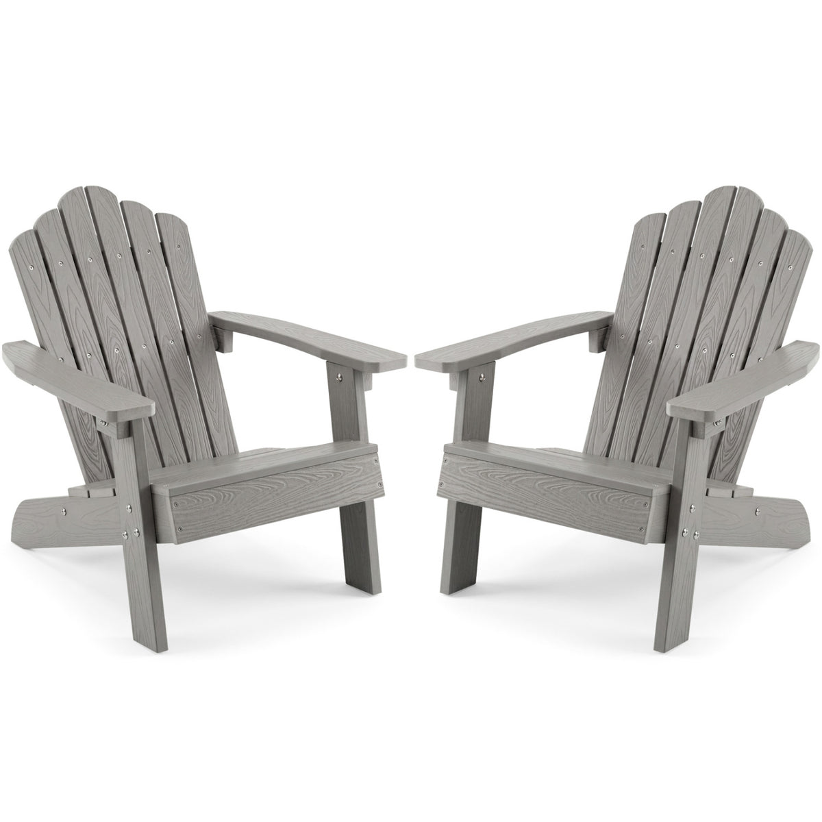 Set of 2 Kids Adirondack Chairs Outdoor, Grey Adirondack Chairs Gray at Gallery Canada