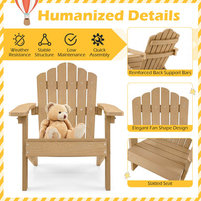 Set of 2 Kids Adirondack Chairs, Outdoor, Brown Adirondack Chairs at Gallery Canada