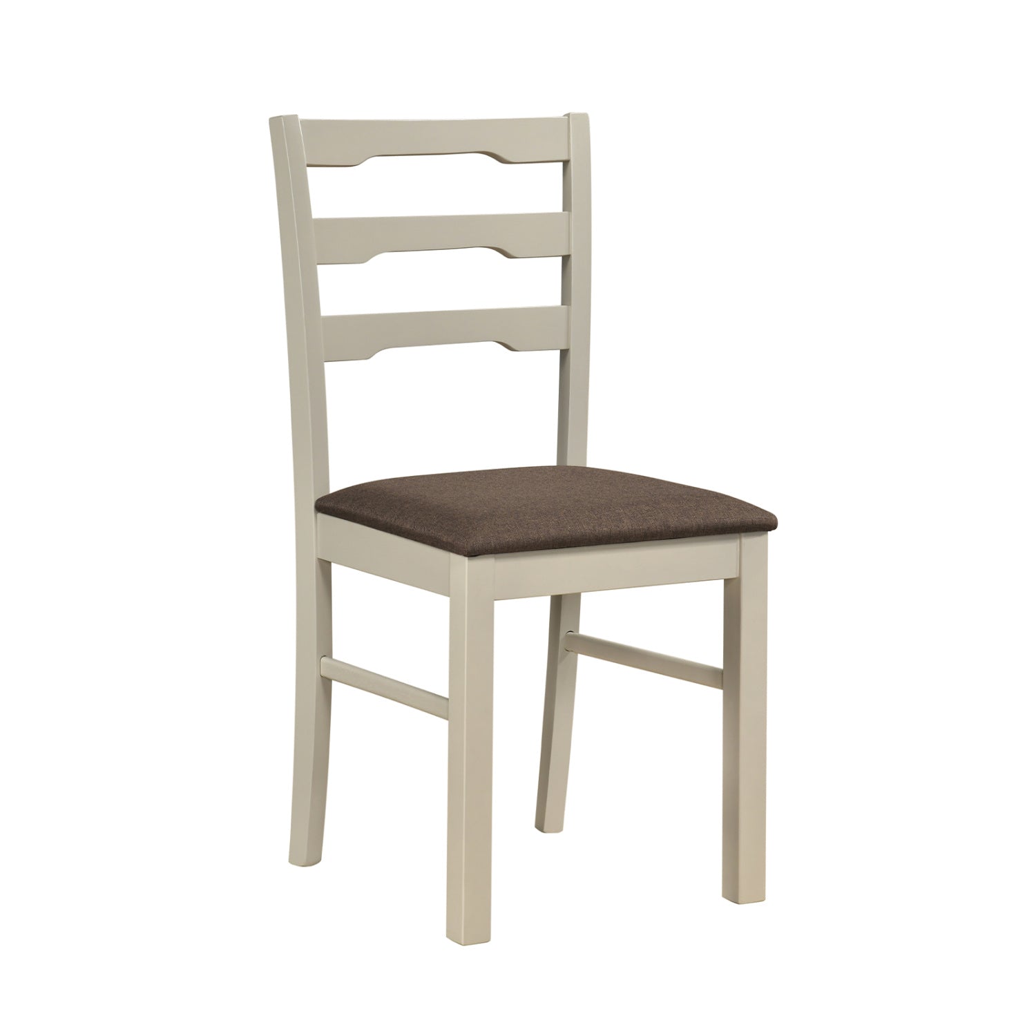 Set of 2 Linen Style Upholstered Dining Chairs with Wood Frames, White Dining Chairs at Gallery Canada