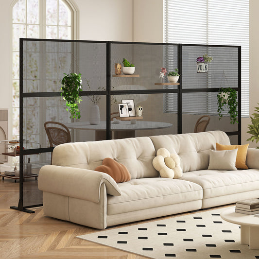 Metal Privacy Screen Set, 2 Panels, Black Room Dividers Black at Gallery Canada
