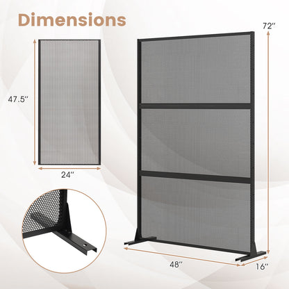 Metal Privacy Screen Set, 2 Panels, Black Room Dividers at Gallery Canada
