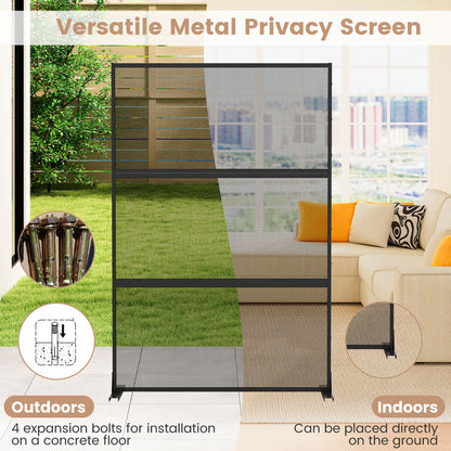 Metal Privacy Screen Set, 2 Panels, Black Room Dividers at Gallery Canada