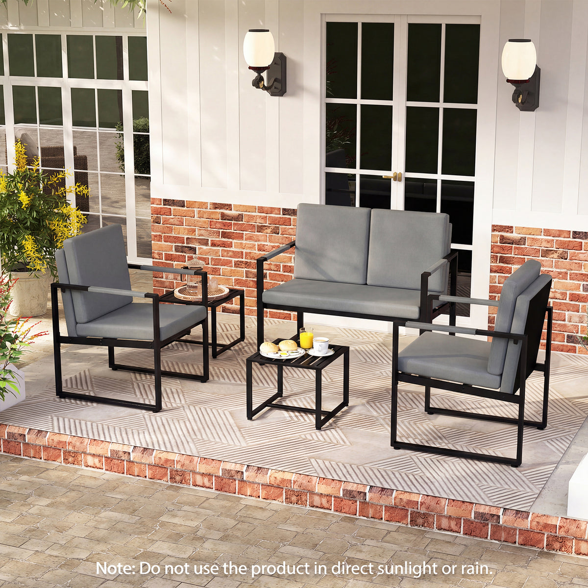 Mid Century Modern Single Sofa Chairs Set, Gray, Black Accent Chairs at Gallery Canada