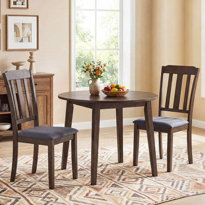 Rubber Wood Dining Chairs, Set of 2, Brown Dining Chairs at Gallery Canada