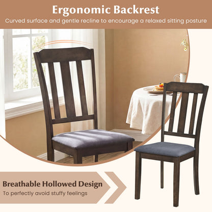 Rubber Wood Dining Chairs, Set of 2, Brown Dining Chairs at Gallery Canada