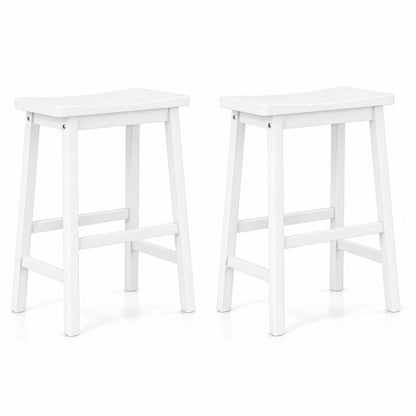 Set Of 2 Saddle-Seat Counter Stools, Beige Bar Stools Beige at Gallery Canada