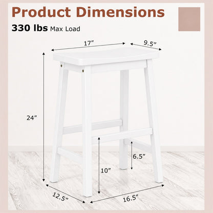 Set Of 2 Saddle-Seat Counter Stools, Beige Bar Stools at Gallery Canada
