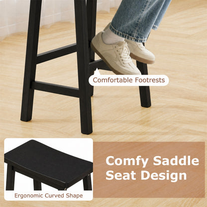 Set Of 2 Saddle-Seat Counter Height Stools With Curved Seat, Black Bar Stools at Gallery Canada