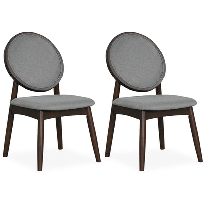 Set Of 2 Upholstered Linen Kitchen Chairs, Gray Dining Chairs Gray at Gallery Canada