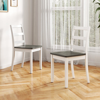 Set Of 2 Wood Dining Chairs, Gray Dining Chairs at Gallery Canada