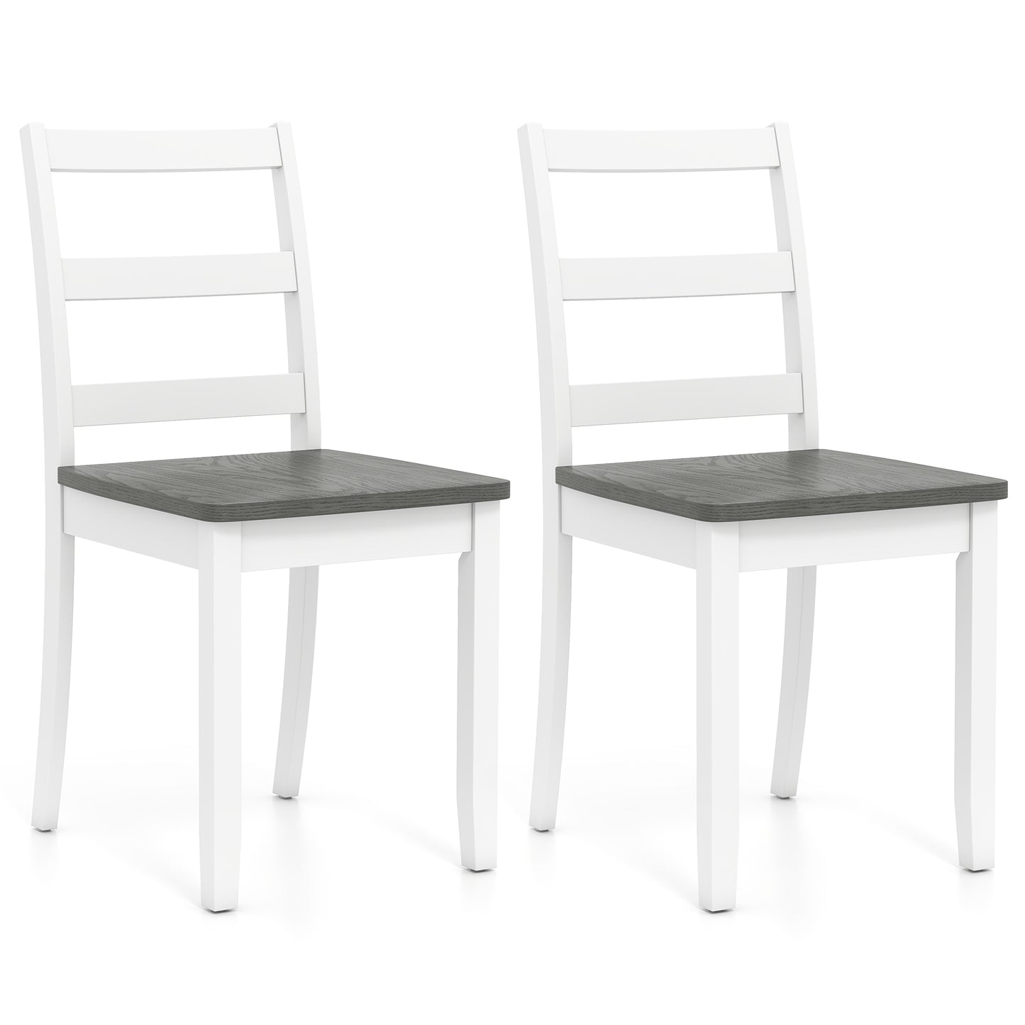 Set Of 2 Wood Dining Chairs, Gray Dining Chairs Gray at Gallery Canada