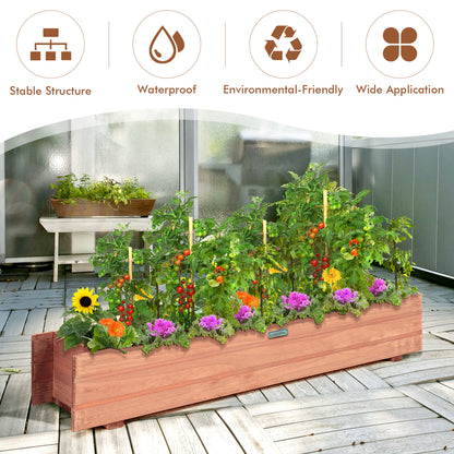 Set Of 2 Wooden Raised Garden Bed, Brown Raised Garden Beds at Gallery Canada