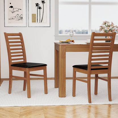 Wooden Dining Chair Set, 2-Piece, Rubber Wood Legs, Brown Dining Chairs at Gallery Canada