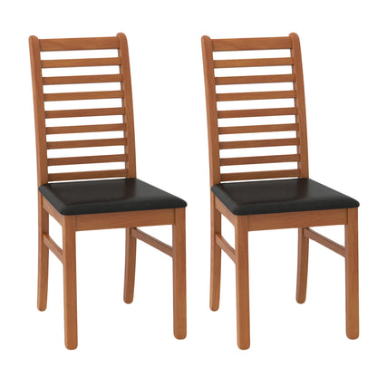 Wooden Dining Chair Set, 2-Piece, Rubber Wood Legs, Brown Dining Chairs at Gallery Canada
