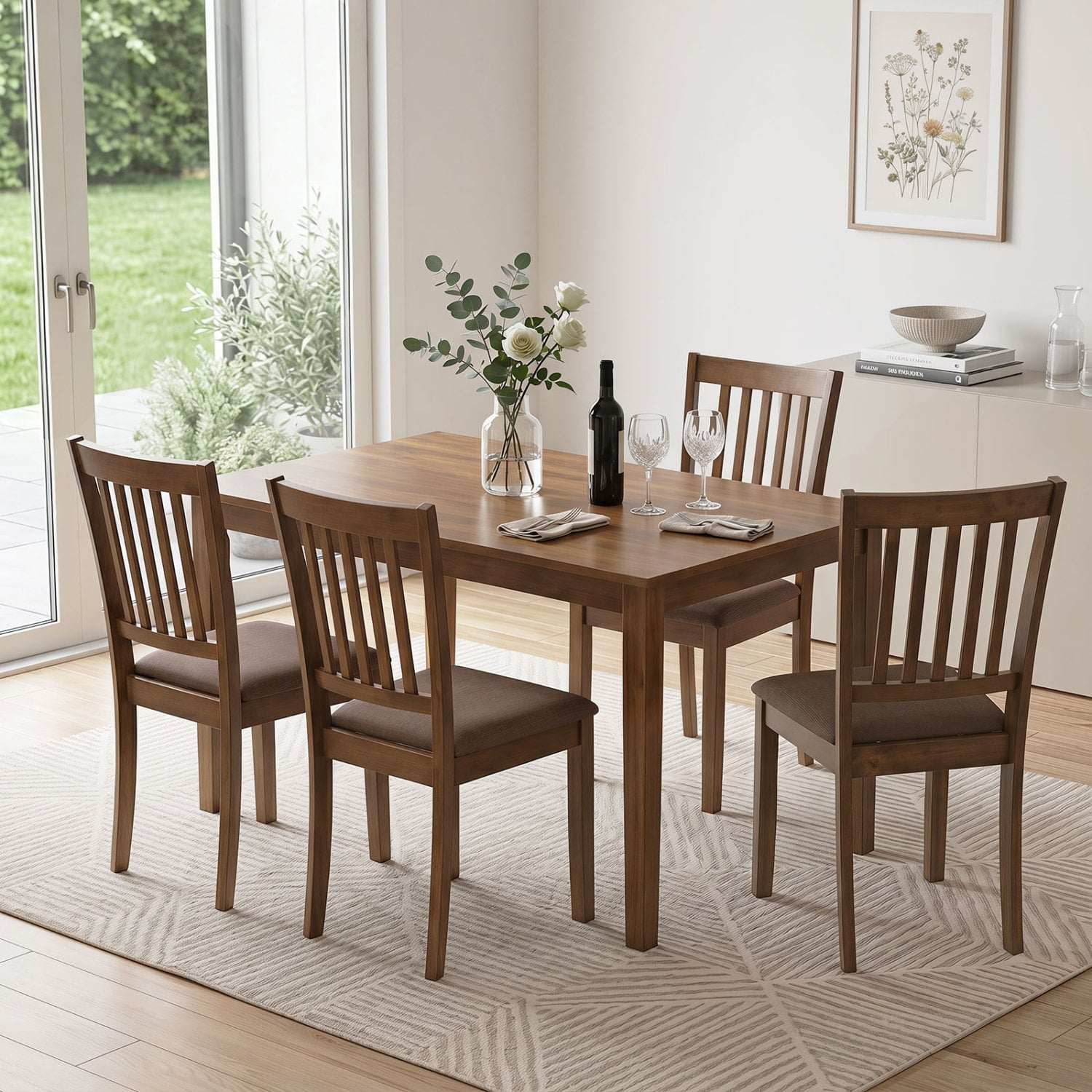 Set of 2 Upholstered Wooden Dining Chairs Dining Chairs at Gallery Canada
