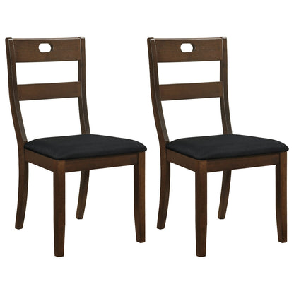 2 Wooden Dining Chairs, Padded Seats, Walnut Dining Chairs Walnut at Gallery Canada