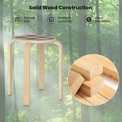 Set Of 4 18 Inch Stackable Bentwood Dining Chairs, Yellow Kitchen & Dining at Gallery Canada
