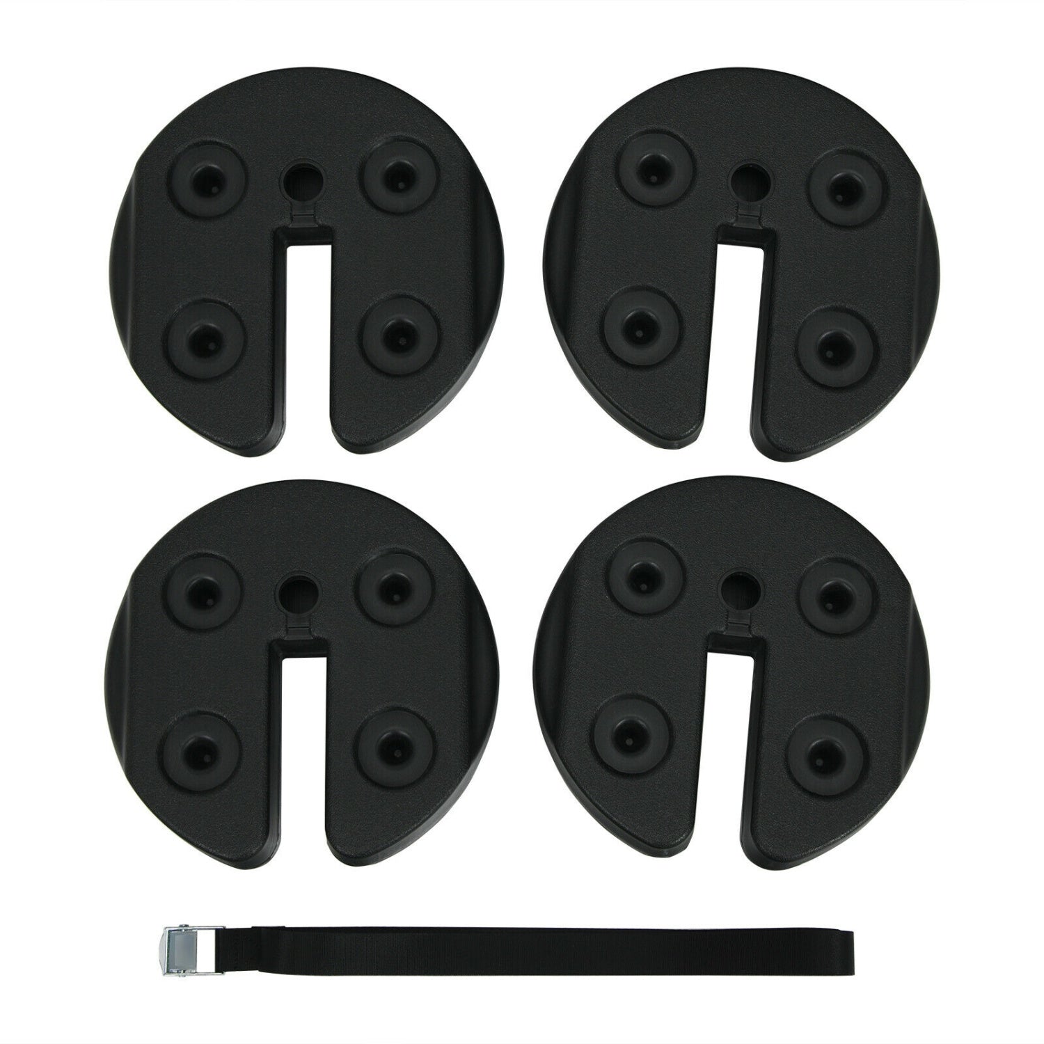 Set Of 4 Canopy Weights 20Lbs Weight Plate Kit, Black Outdoor Umbrella Bases Black at Gallery Canada